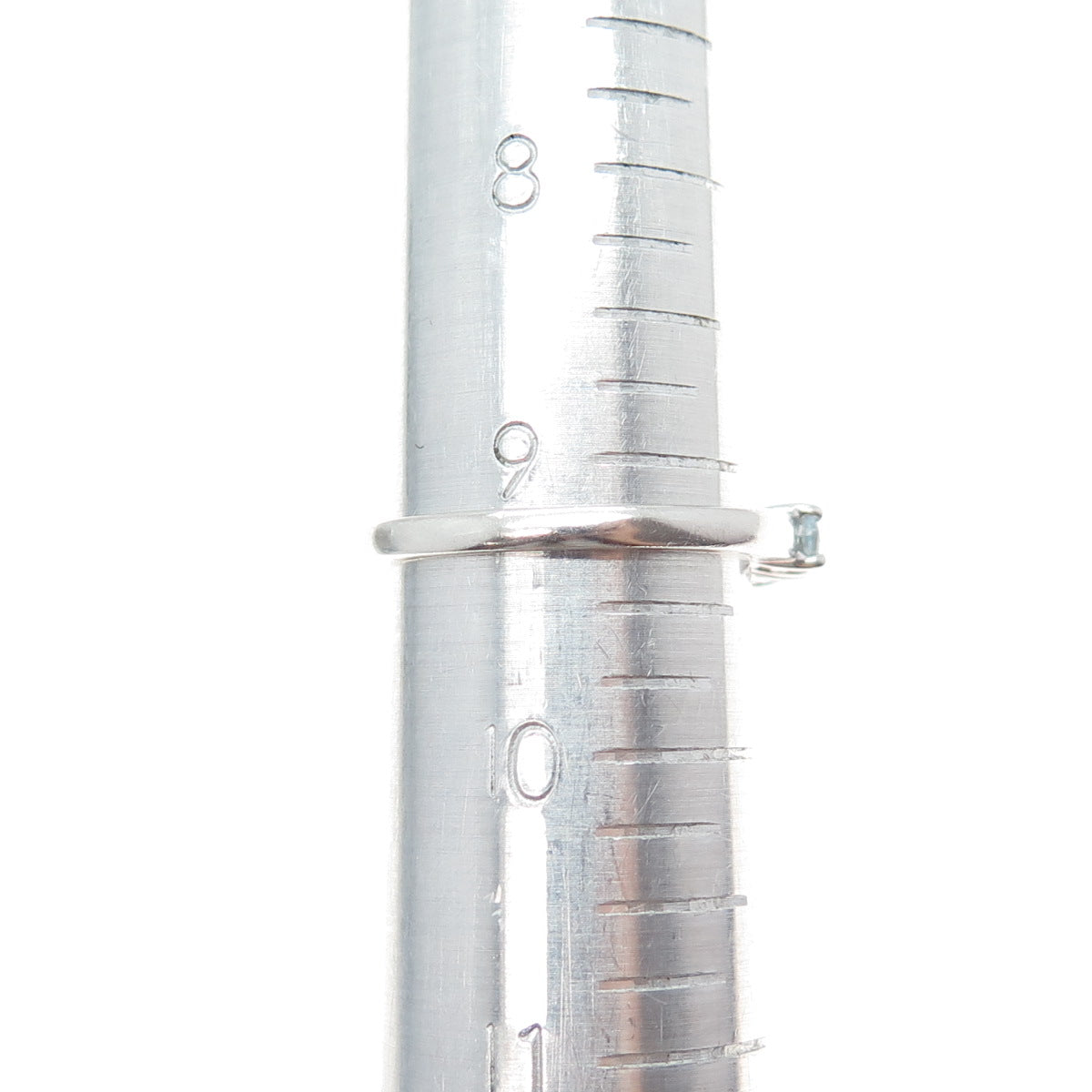 KN Kajal Naina 925 Sterling Silver Real Round-Cut Aquamarine Ring Size 9.25