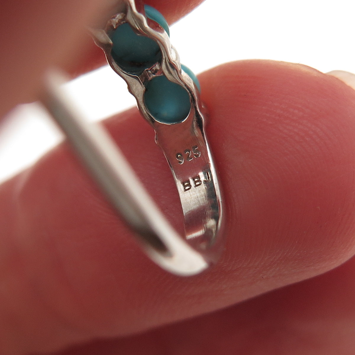 925 Sterling Silver Real Sleeping Beauty Turquoise Earrings