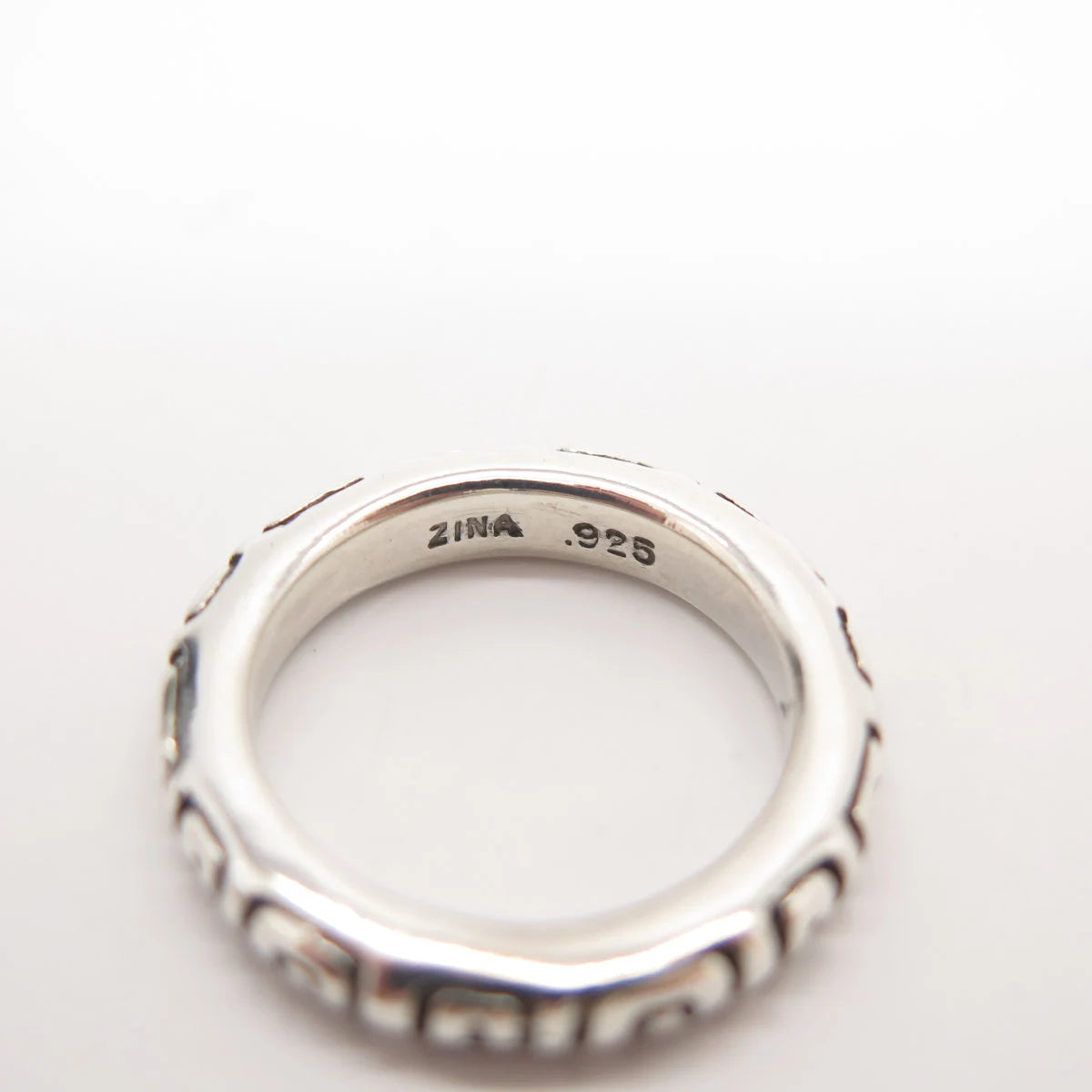925 Sterling Silver Vintage Zina Maze Band Ring Size 6 3/4"