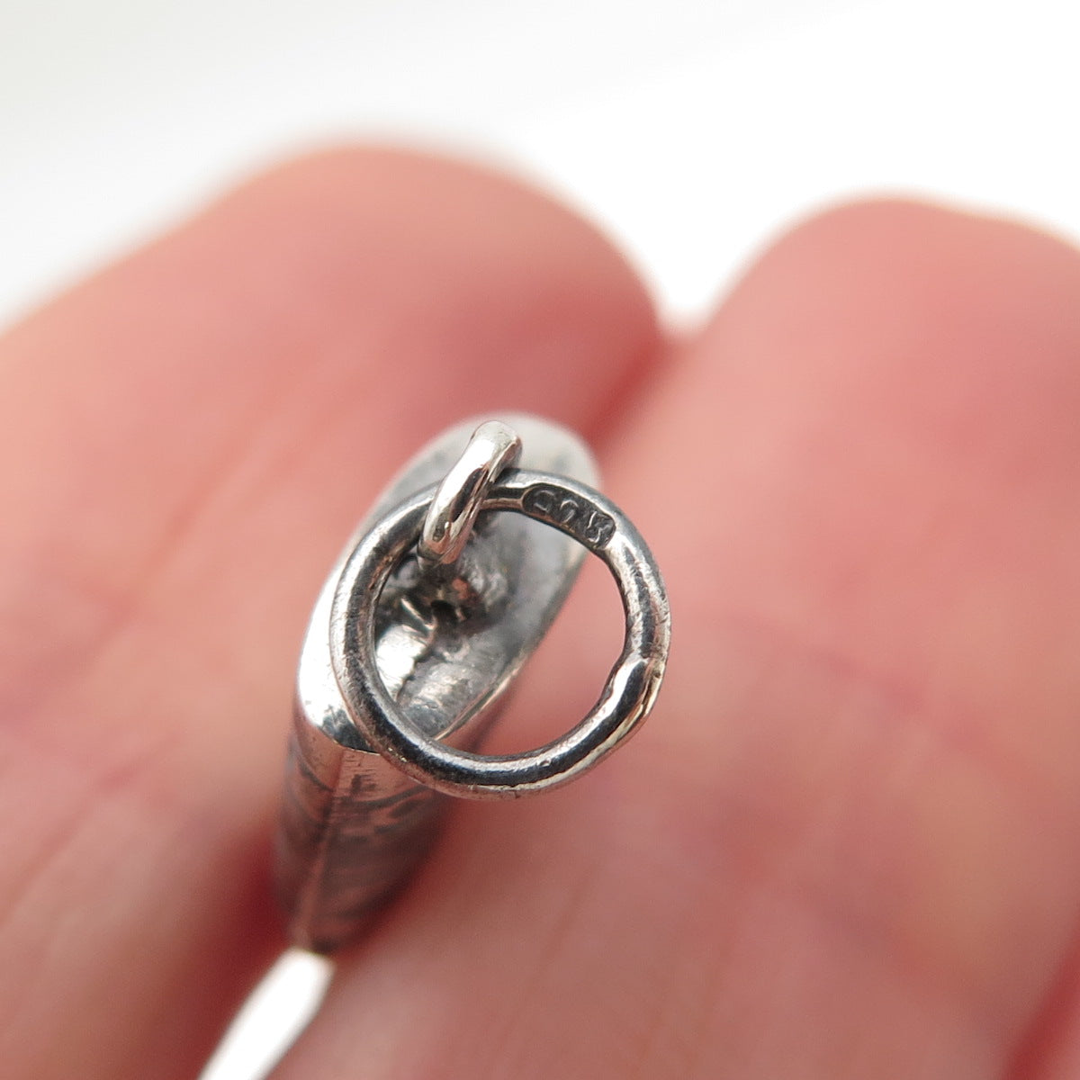 925 Sterling Silver Vintage Egyptian Nefertiti Oxidized Mini Charm Pendant
