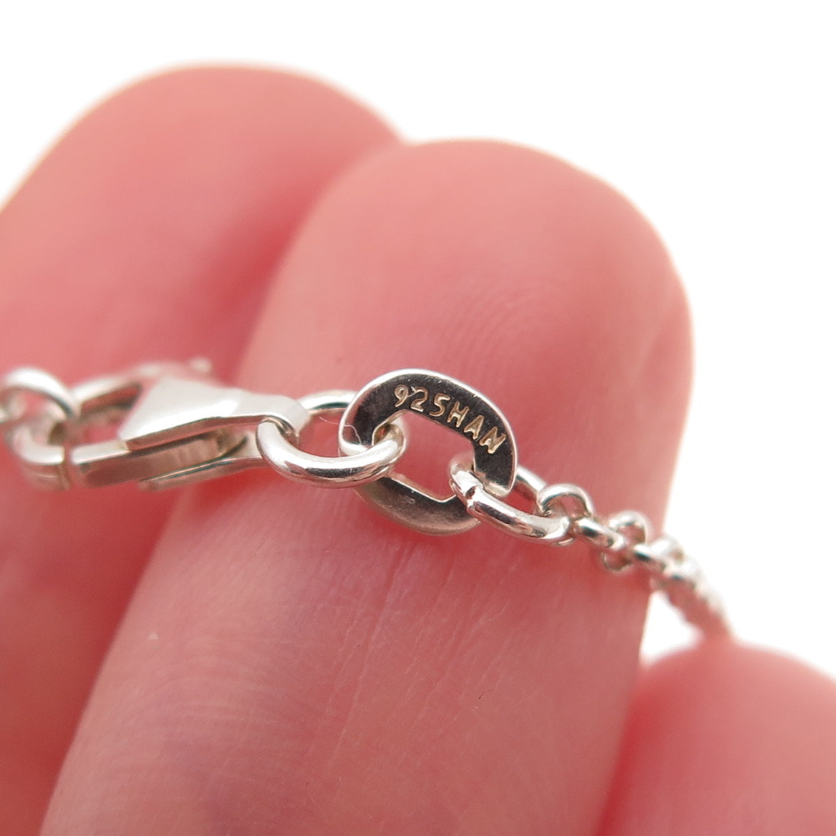 Han 925 Sterling Silver Rolo Chain Necklace 18"