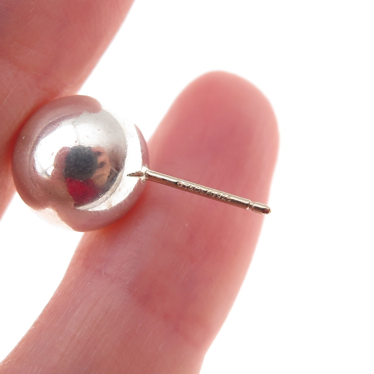 Tiffany & Co. 925 Sterling Silver Vintage HardWear 10mm Ball Stud Earrings