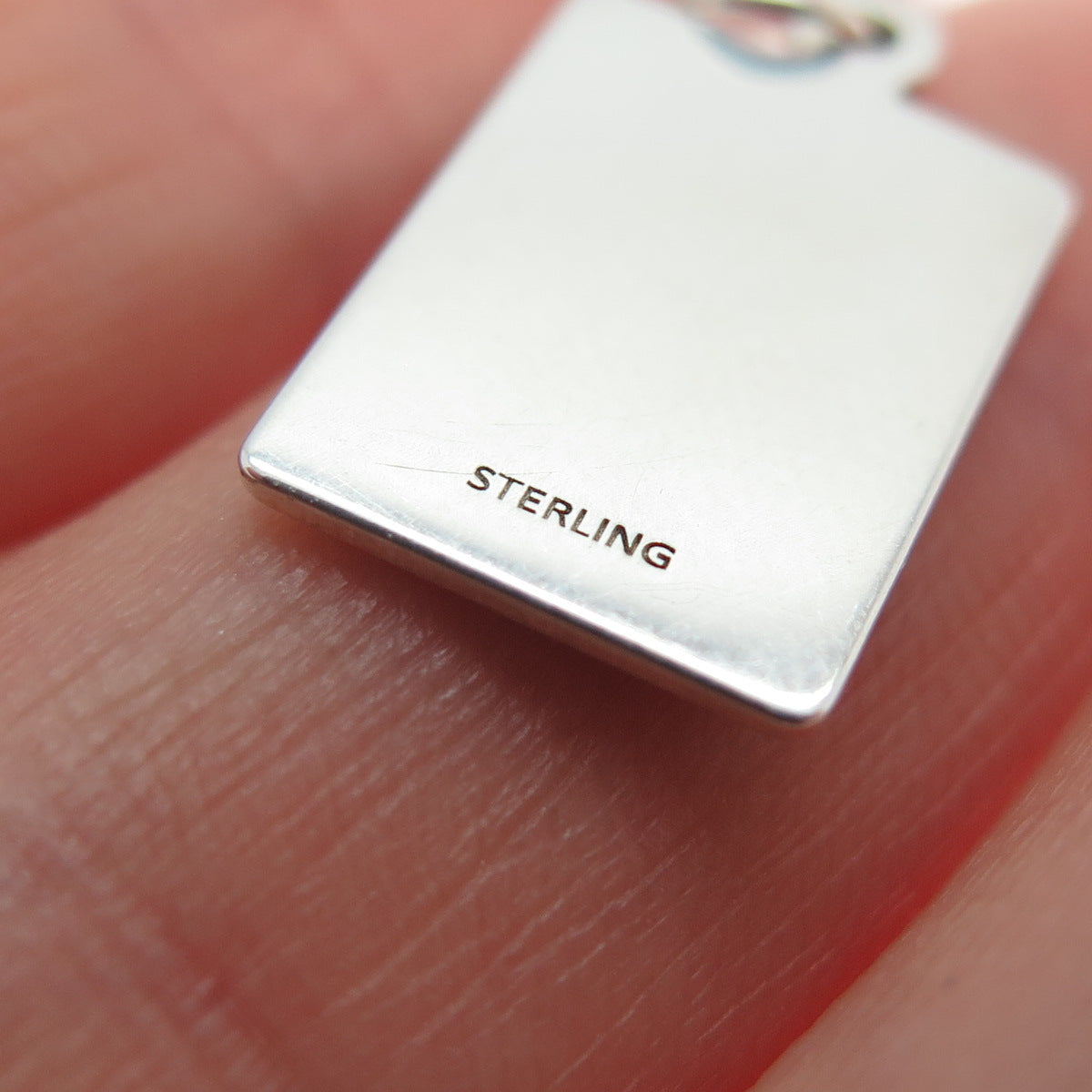 925 Sterling Silver Red Enamel Always Forced Minimalist Charm Pendant