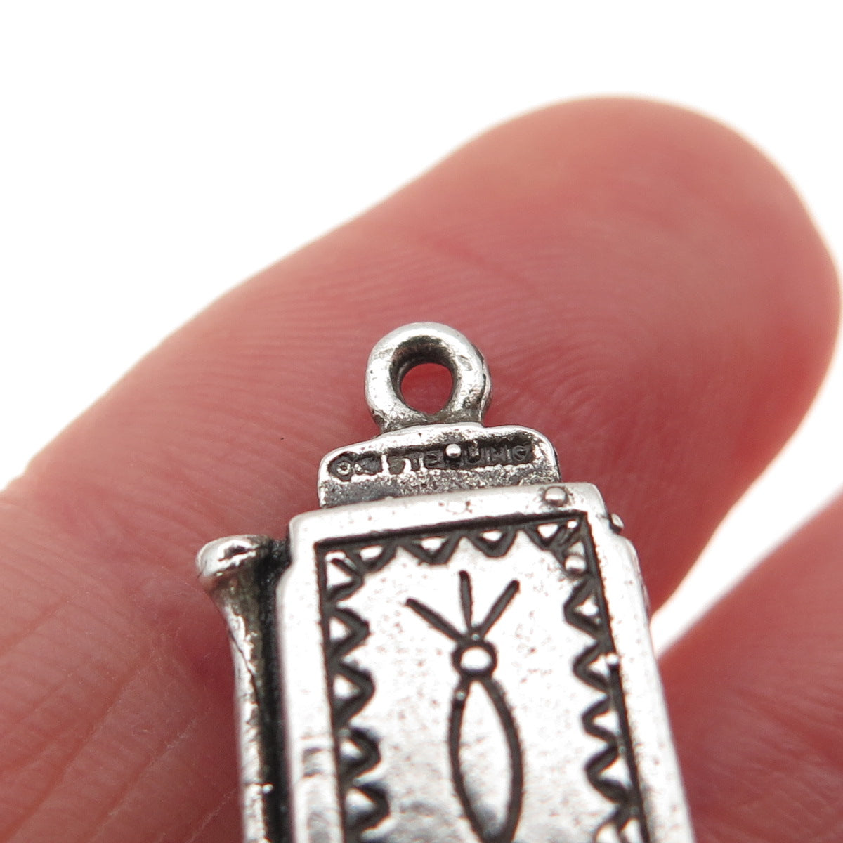 MAISELS INDIAN Old Pawn 925 Sterling Vintage Slot Machine 3D Mini Charm Pendant