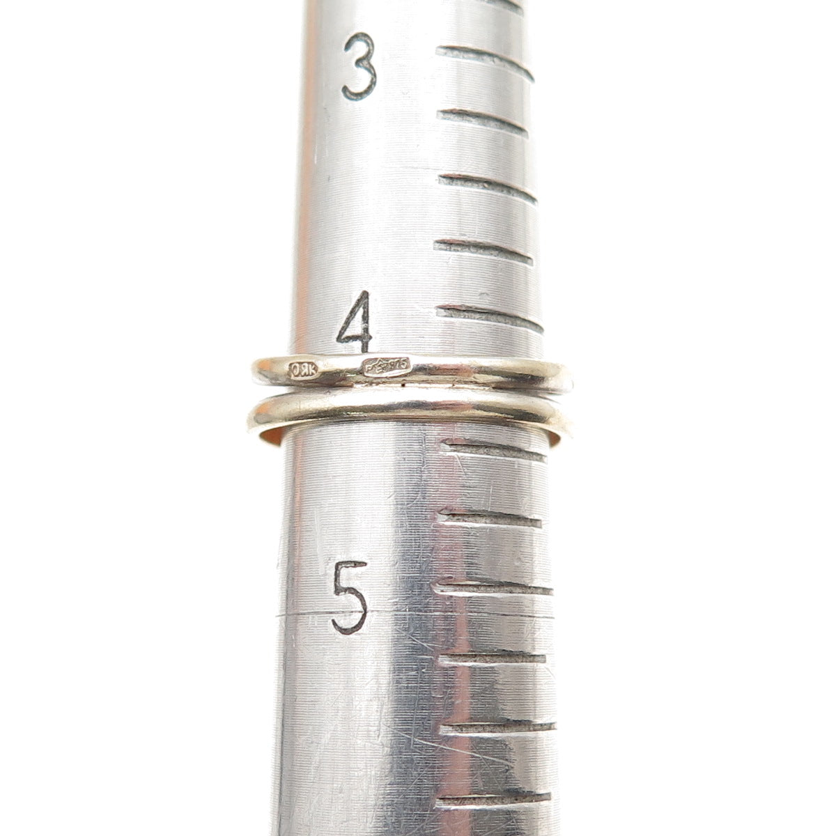 875 Silver Vintage European Real Amber Modernist Ring Size 4.5