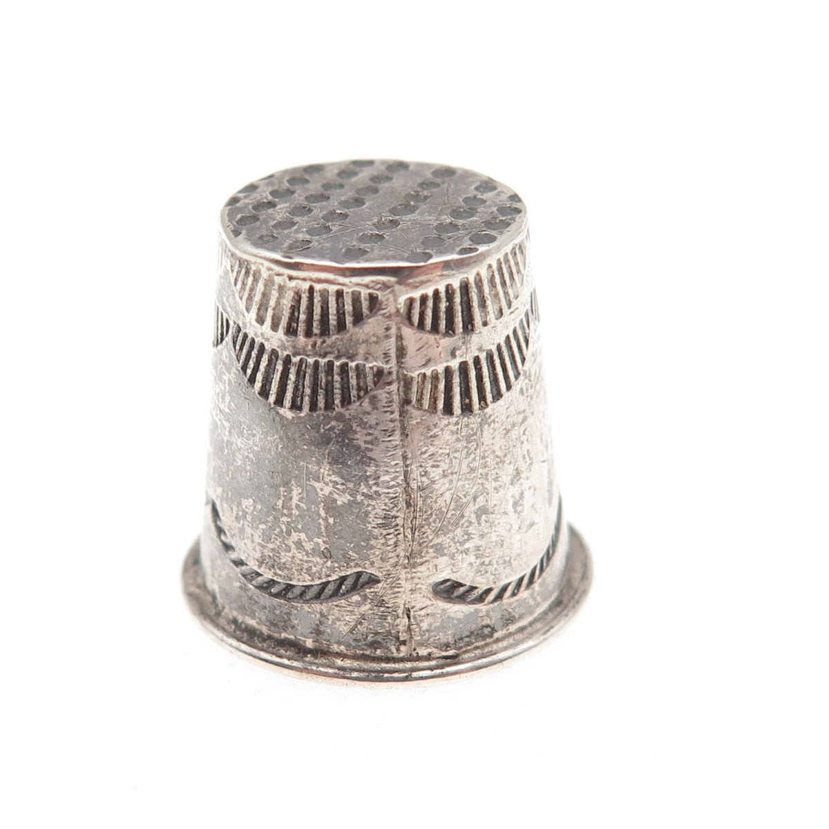 Old Pawn 925 Sterling Silver Vintage Southwestern Tribal Sewing Thimble