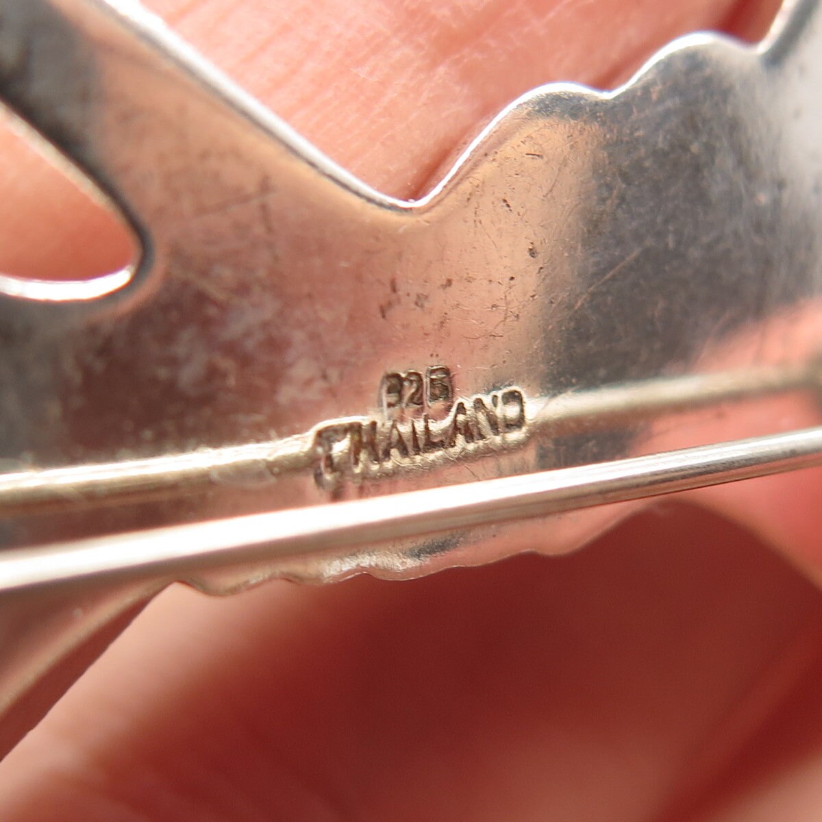 925 Sterling Silver Vintage Bow Pin Brooch