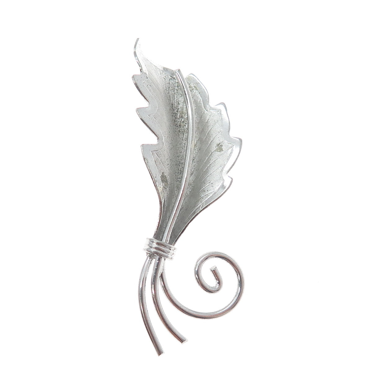 ALICE CAVINESS 925 Sterling Silver Vintage Floral Leaf Pin Brooch