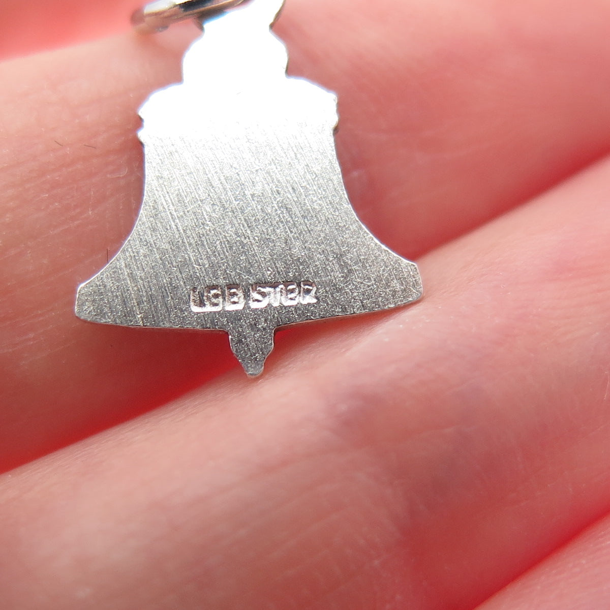 LGB BALFOUR Sterling Vintage Bell Telephone 1 Year Attendance Award Mini Pendant