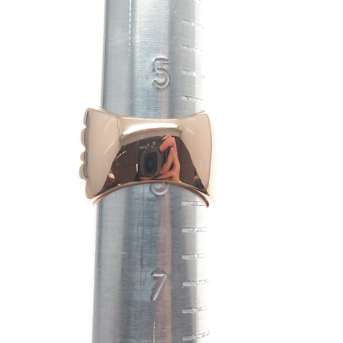 ROSS SIMONS 925 Sterling Silver Rose Gold Plated Interlocked Ring Size 6