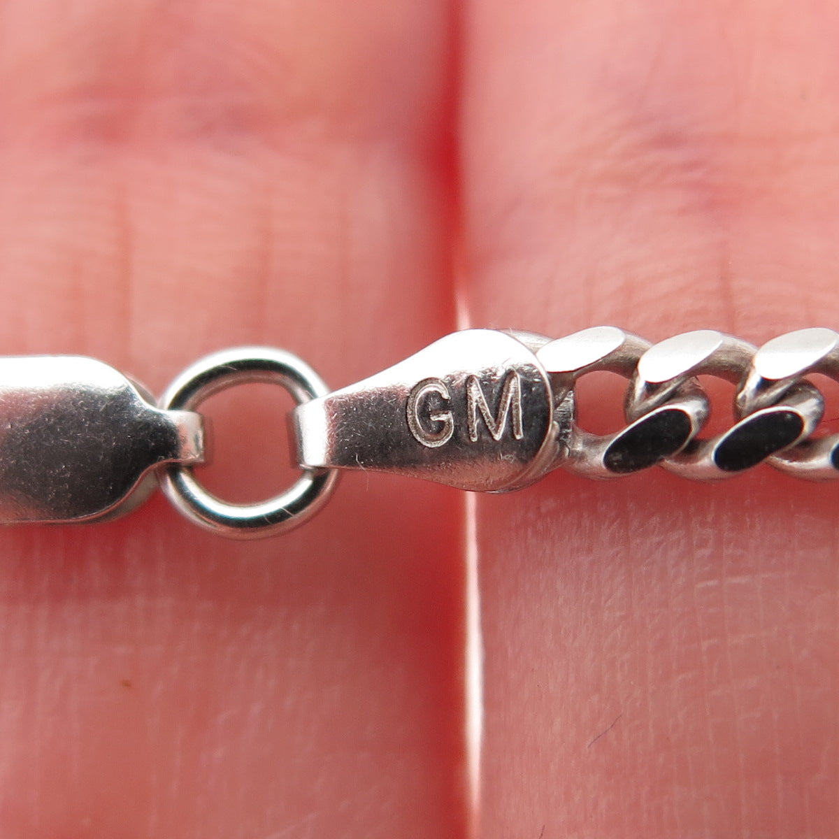 925 Sterling Silver Italy Cuban Chain Necklace 22"