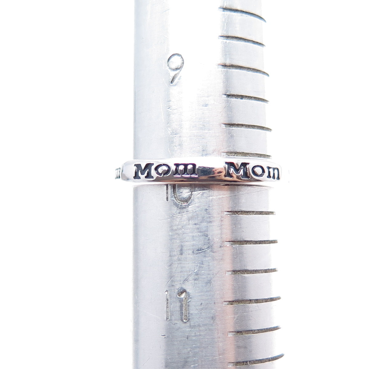 925 Sterling Silver Vintage Mom All Around Stackable Band Ring Size 10