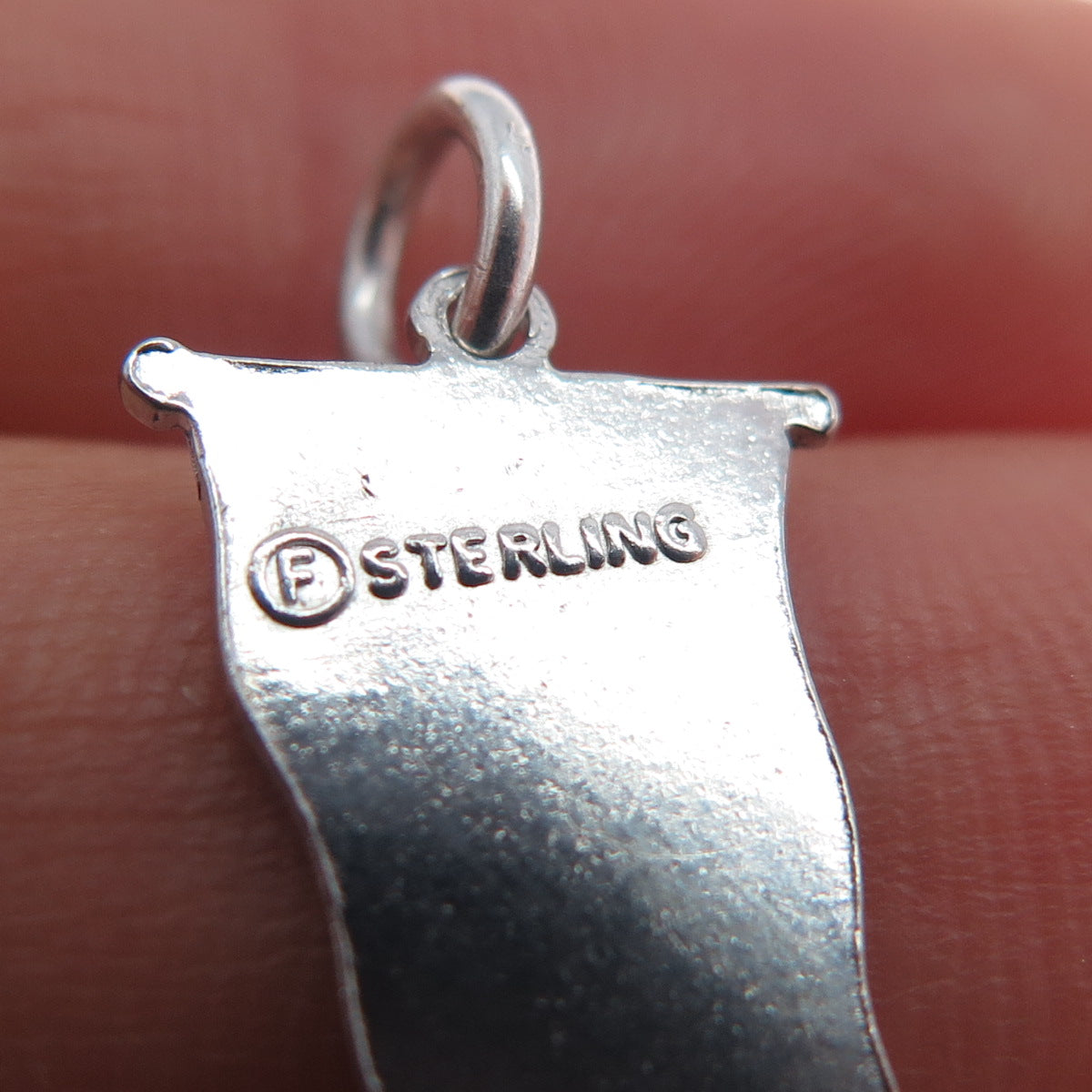 FRENCH & FRANKLIN 925 Sterling Silver Vintage Enamel Boy's Town Nebraska Pendant