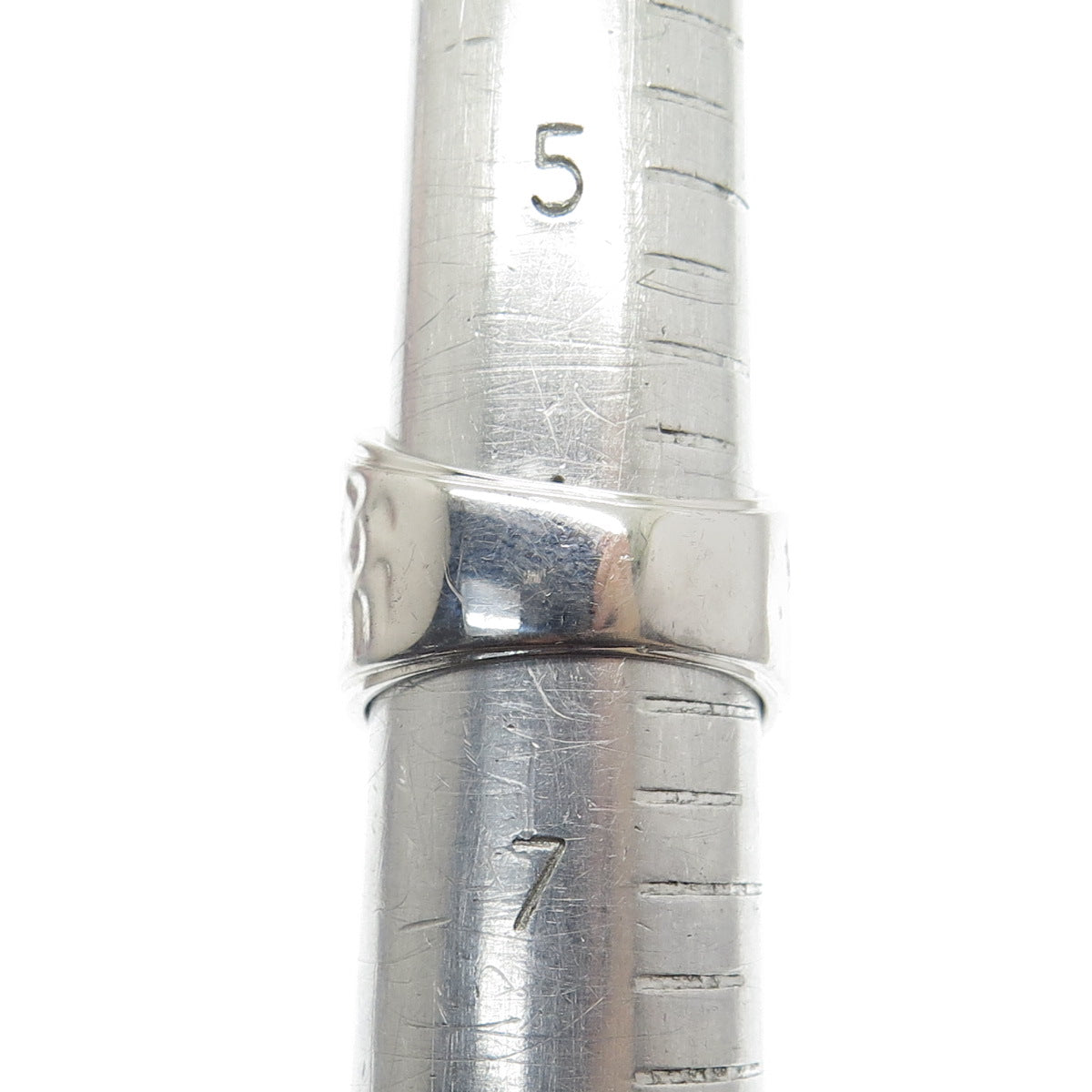 925 Sterling Silver Real Turquoise Gemstone Hammered Finish Ring Size 6.5