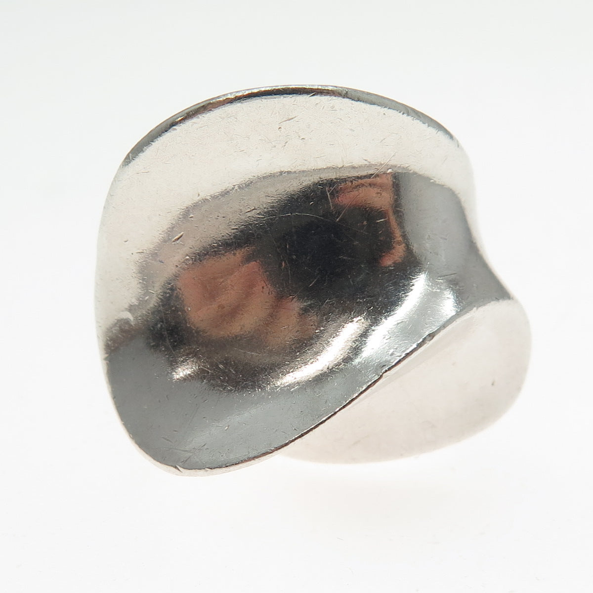 925 Sterling Silver Vintage Modernist Ring Size 6.5