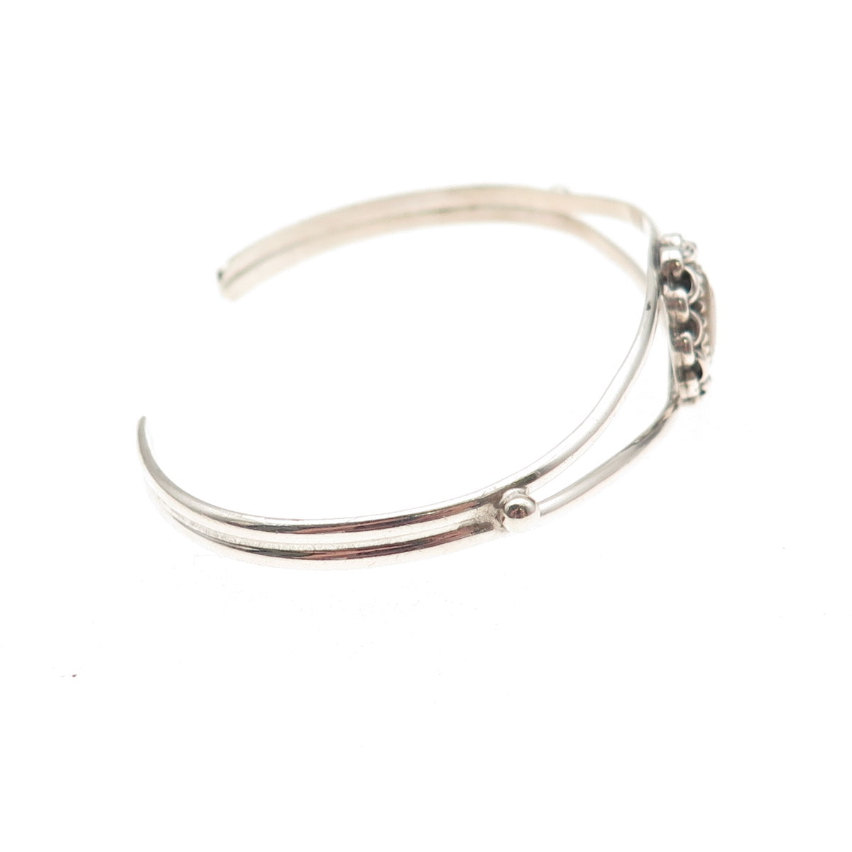 Old Pawn 925 Sterling Silver Vintage Southwestern MOP Adjustable Bracelet 5.5"