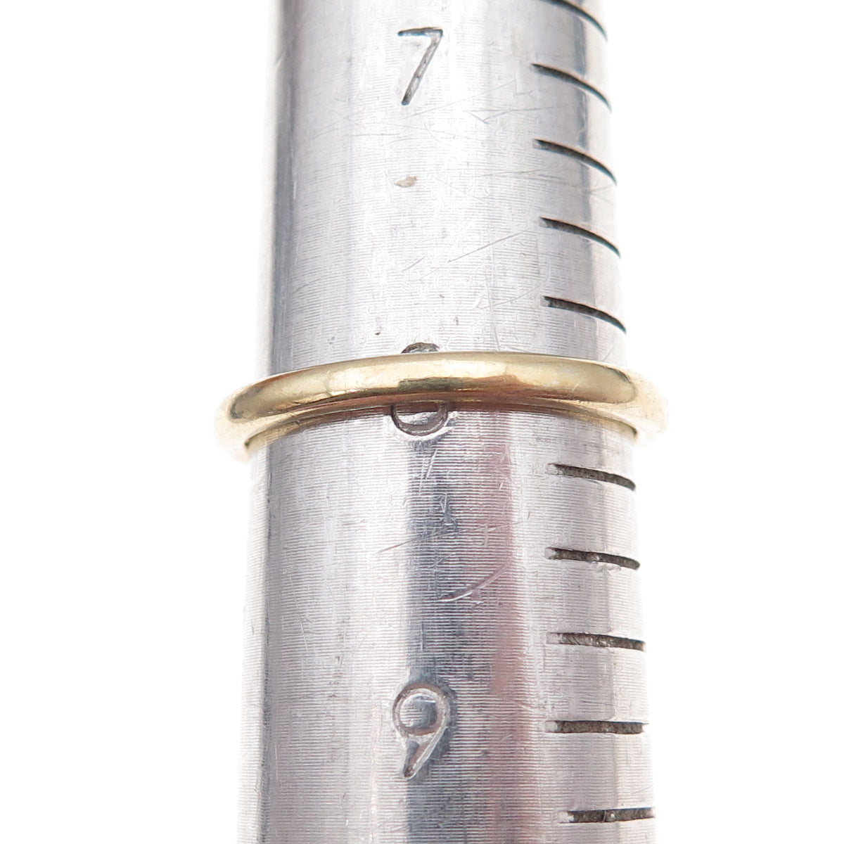 925 Sterling Silver Gold Plated Real Round-Cut Diamond Engagement Ring Size 8