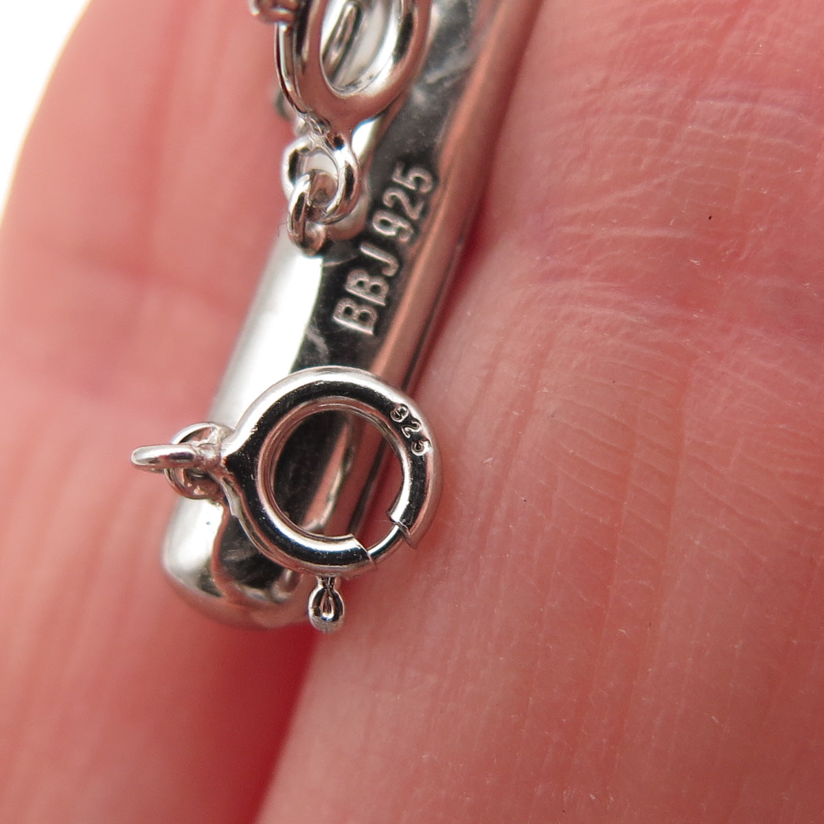 925 Sterling Silver Bracelet / Necklace Magnetic Bar Lock Clasp
