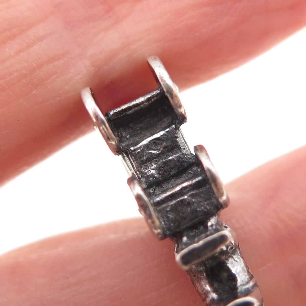 925 Sterling Silver Vintage The Greenbrier Carriage Oxidized 3D Charm Pendant