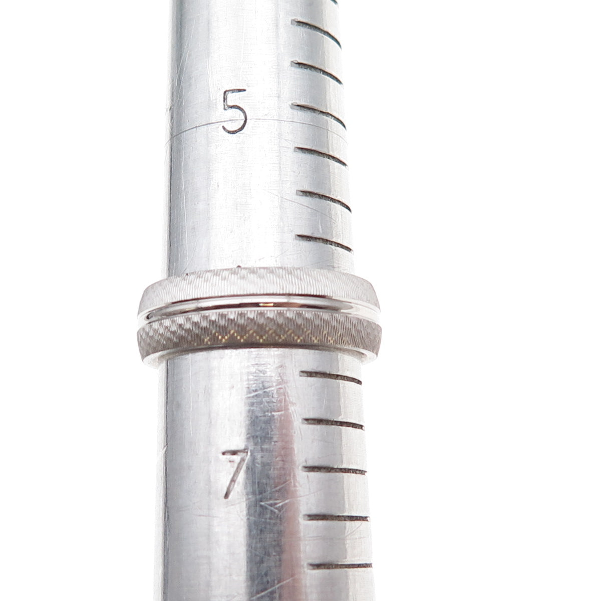 925 Sterling Silver Textured Band Ring Size 6.25