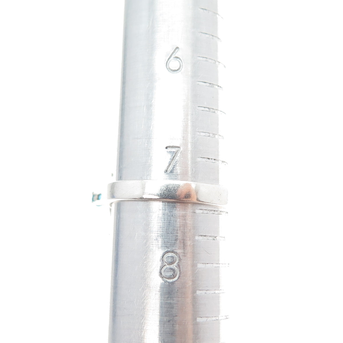 925 Sterling Silver Vintage Real Milky Aquamarine & Apatite Ring Size 7.5