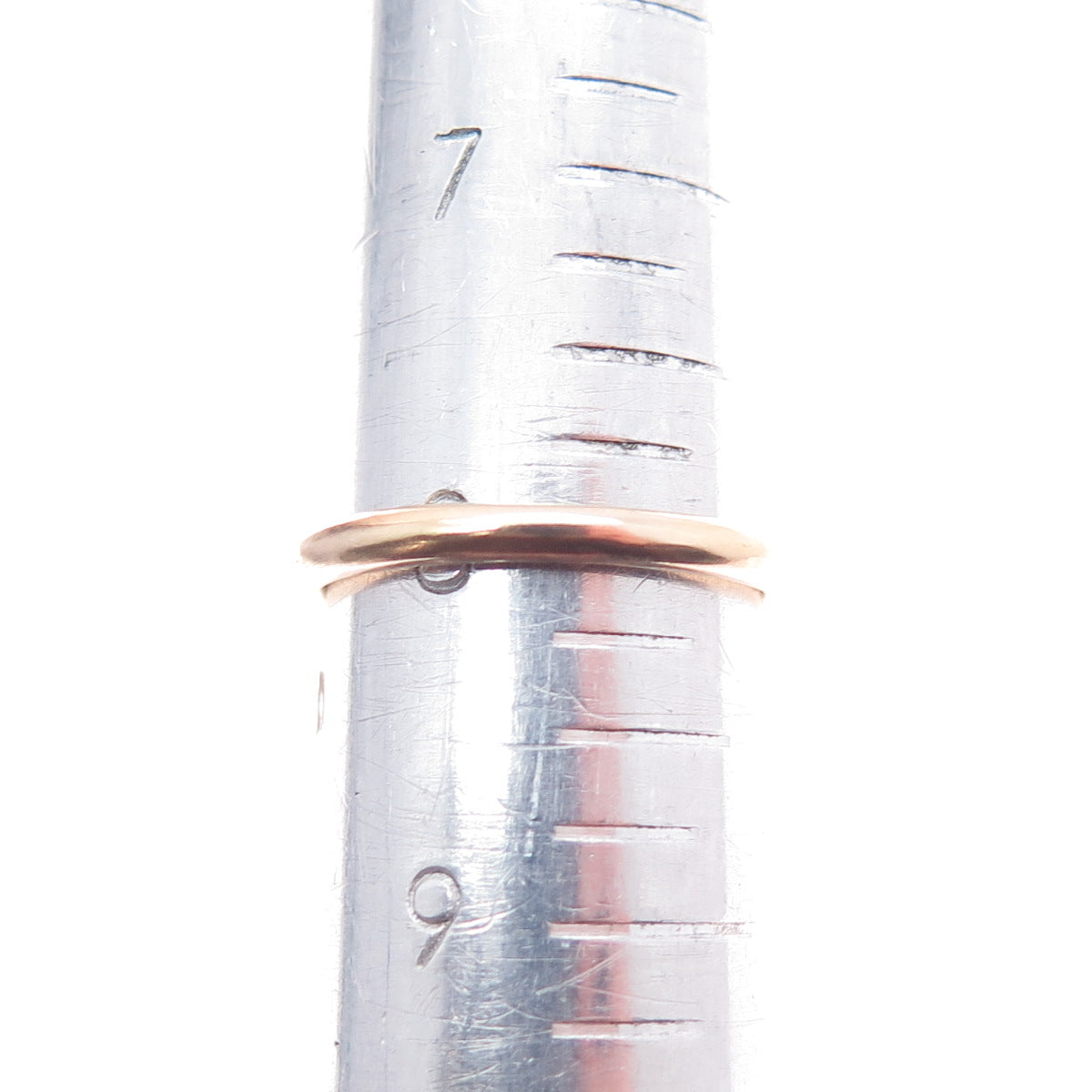 SAI 925 Sterling Silver Rose Gold Plated Vintage Real Black Spinel Ring Size 8