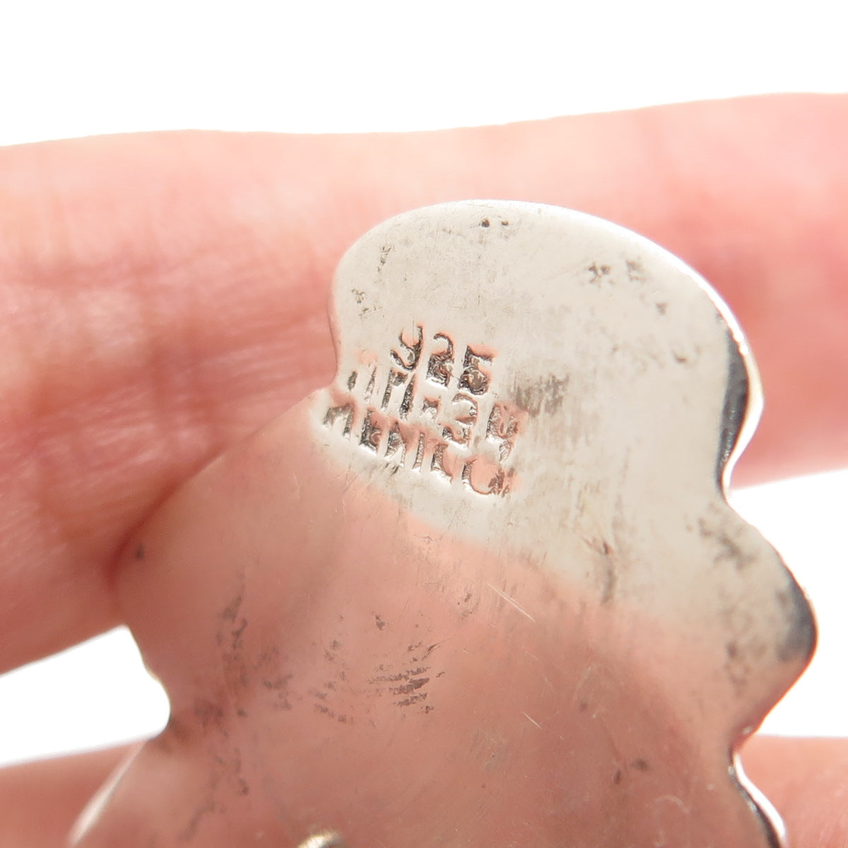 925 Sterling Silver 2-Tone Vintage Mexico Modernist Clip On Earrings