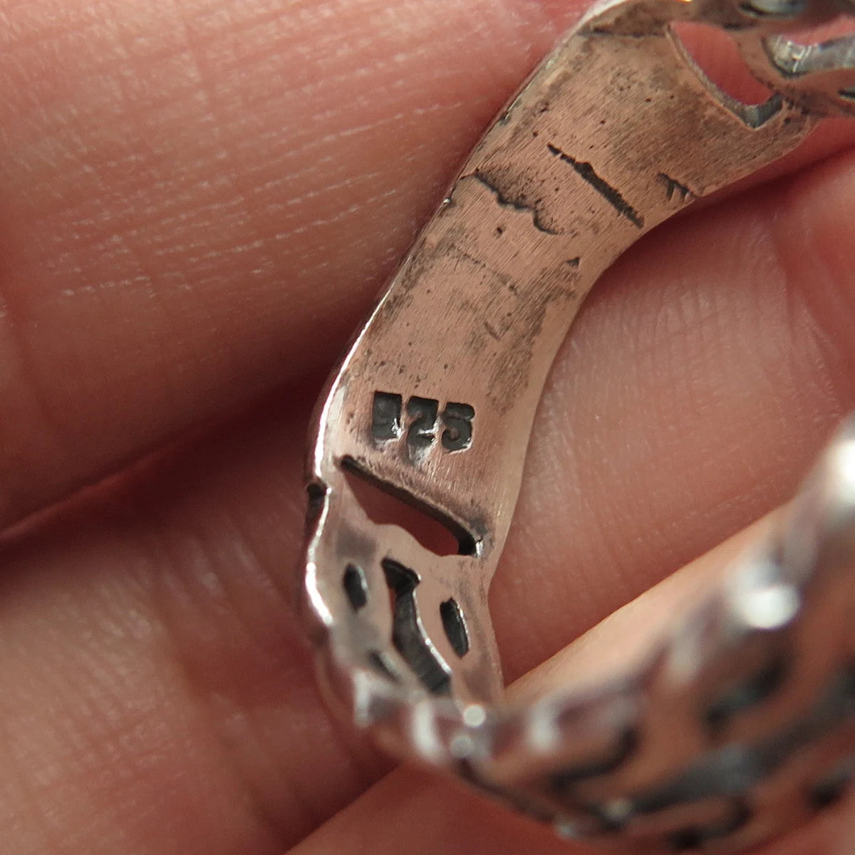 925 Sterling Silver Vintage Knot Band Ring Size 9.75