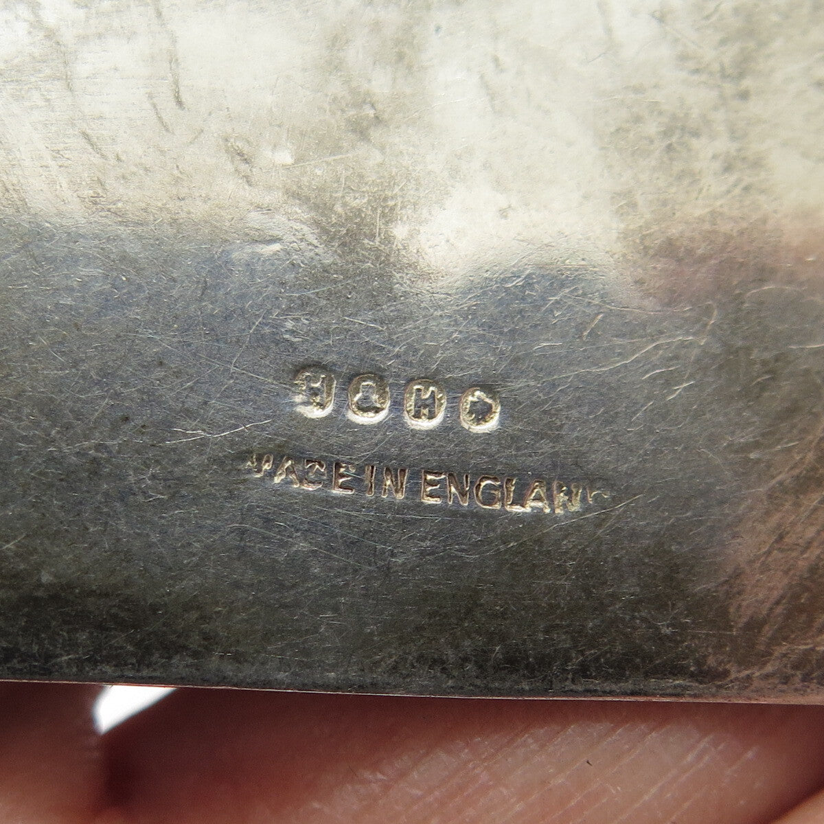 HUKIN & HEATH 925 Sterling Silver Antique Art Deco England "Sherry" Bottle Tag