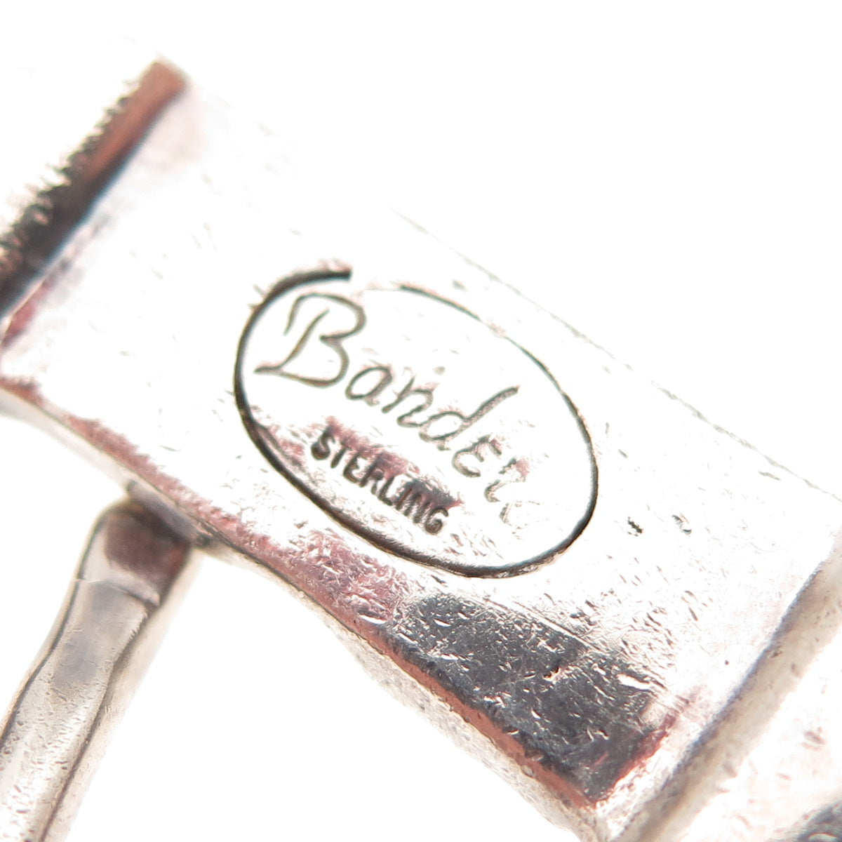 Bandero 925 Sterling Silver Vintage Oxidized 4-Piece Belt Buckle