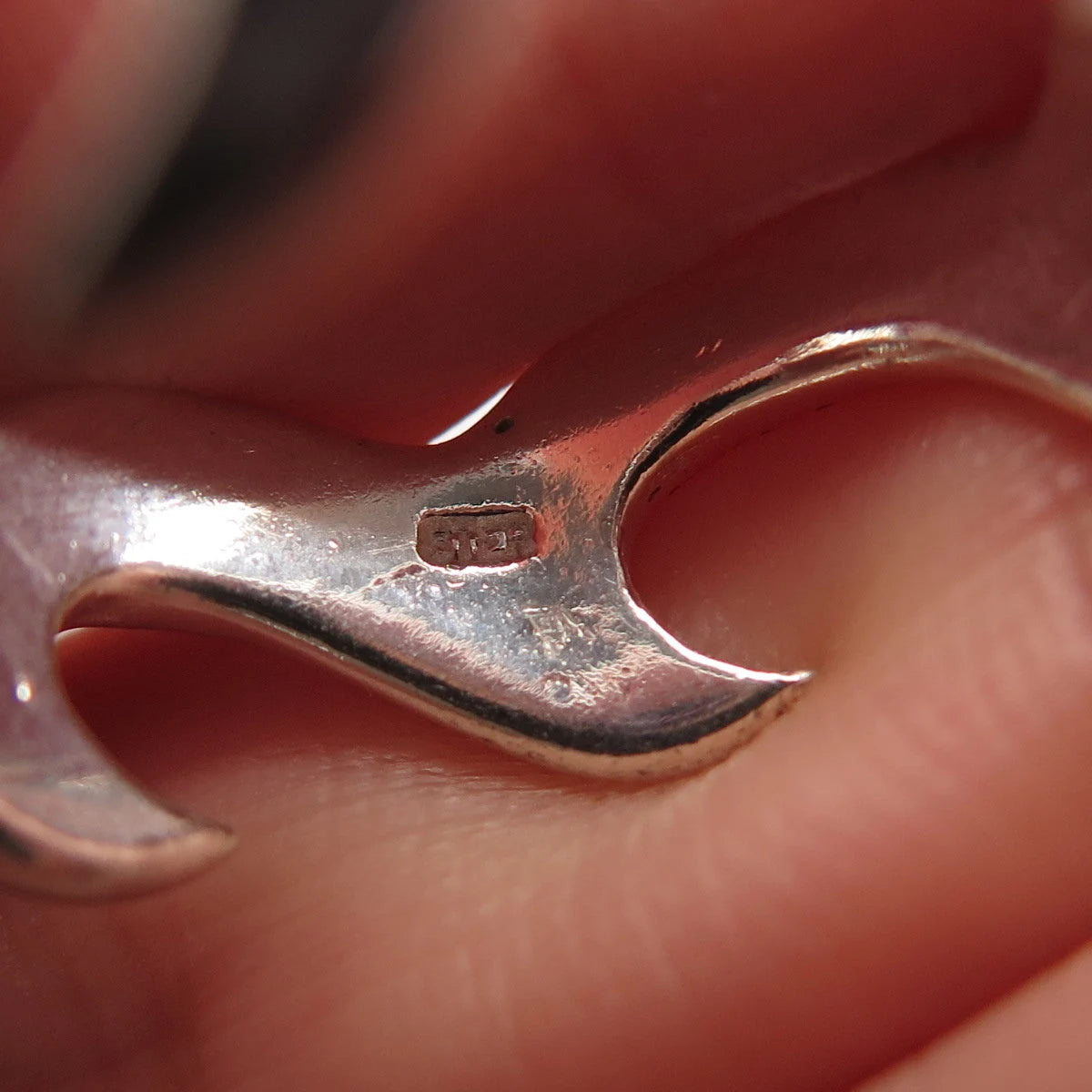 925 Sterling Silver Vintage Fire Band Ring Size 9.75