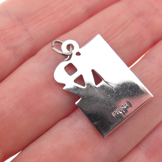 1/20 12K White Gold Filled Vintage Love Charm Pendant