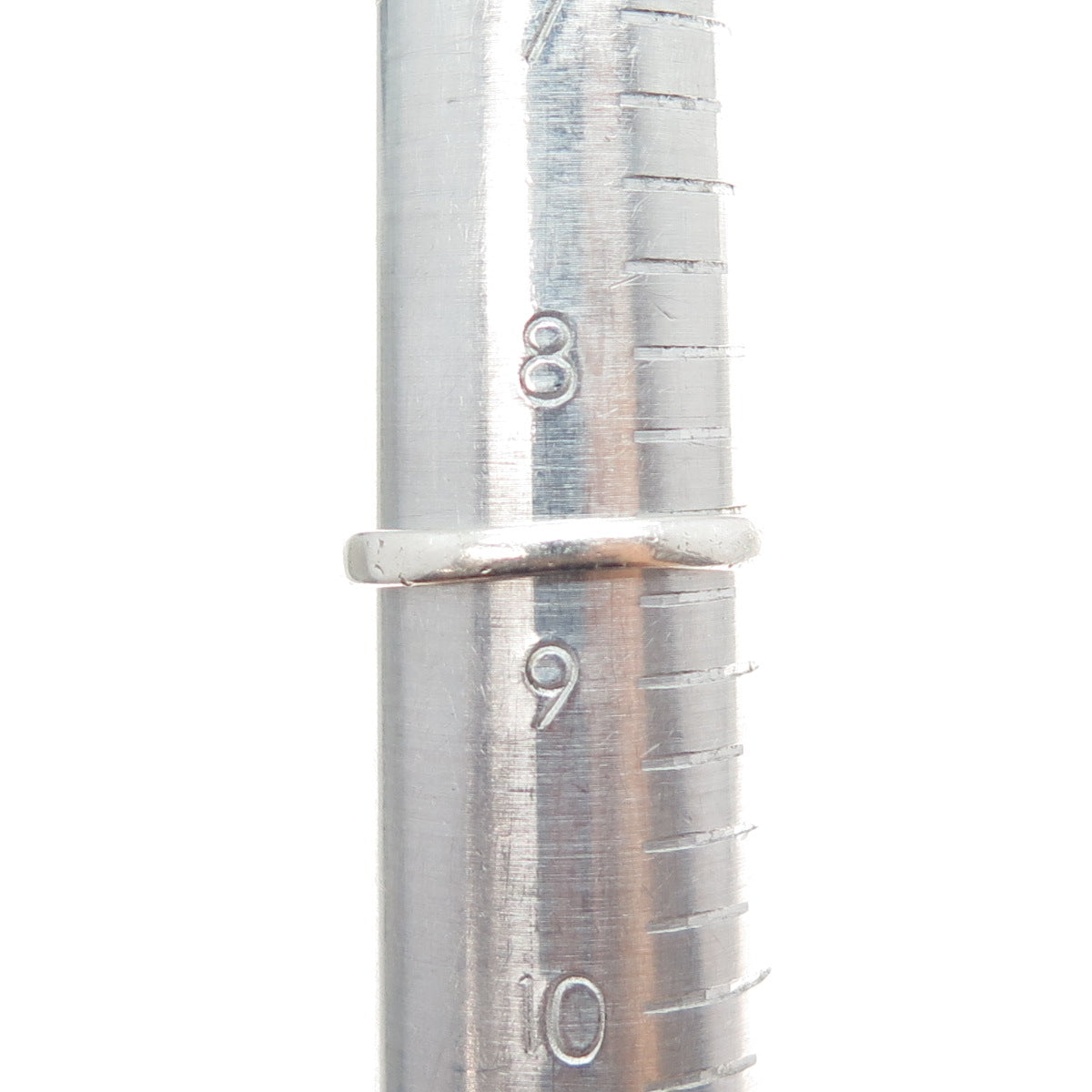 925 Sterling Silver Princess-Cut Purple & Triangle-Cut White C Z Ring Size 8.75