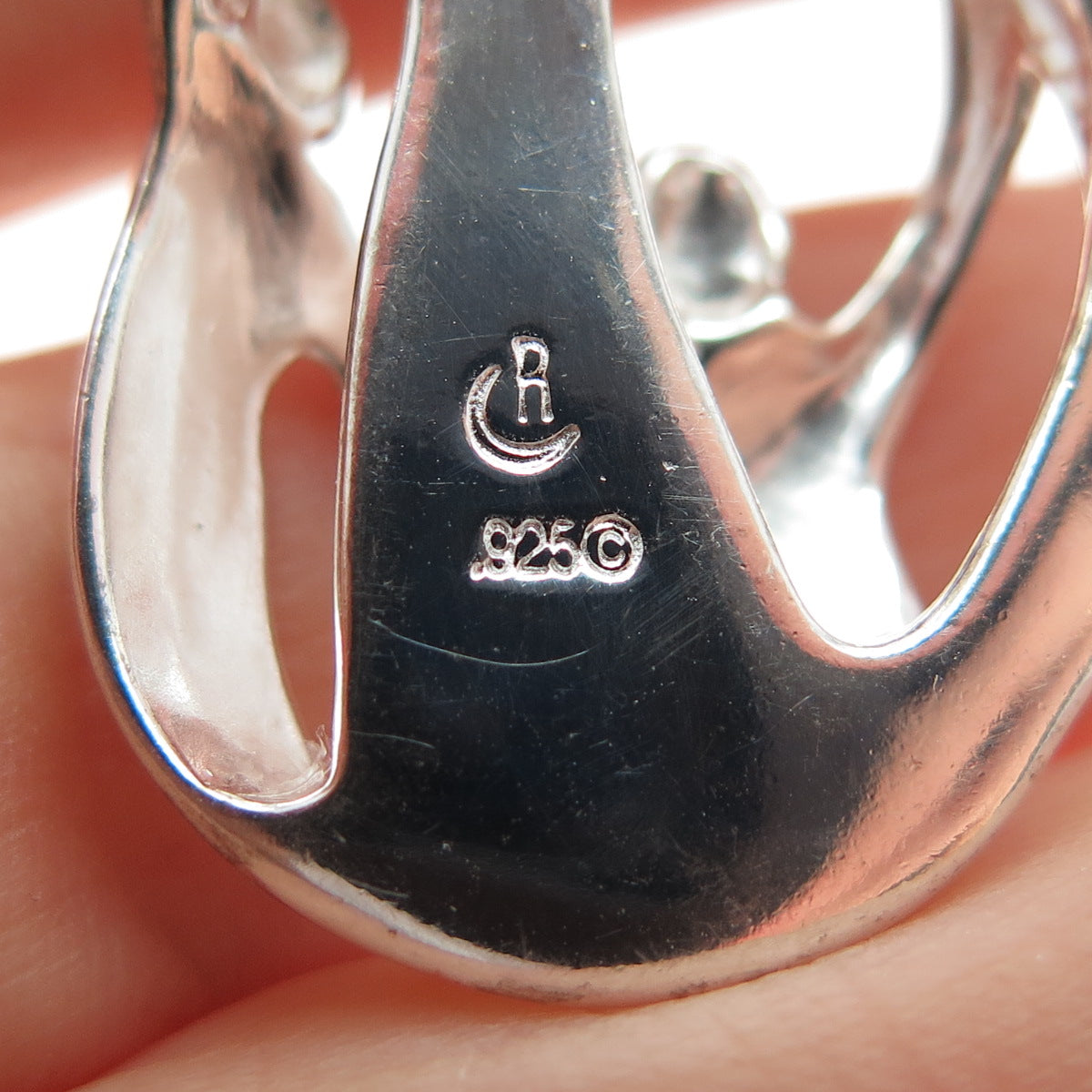 CAROLYN POLLACK 925 Sterling Silver Vintage Family Slide Charm Pendant