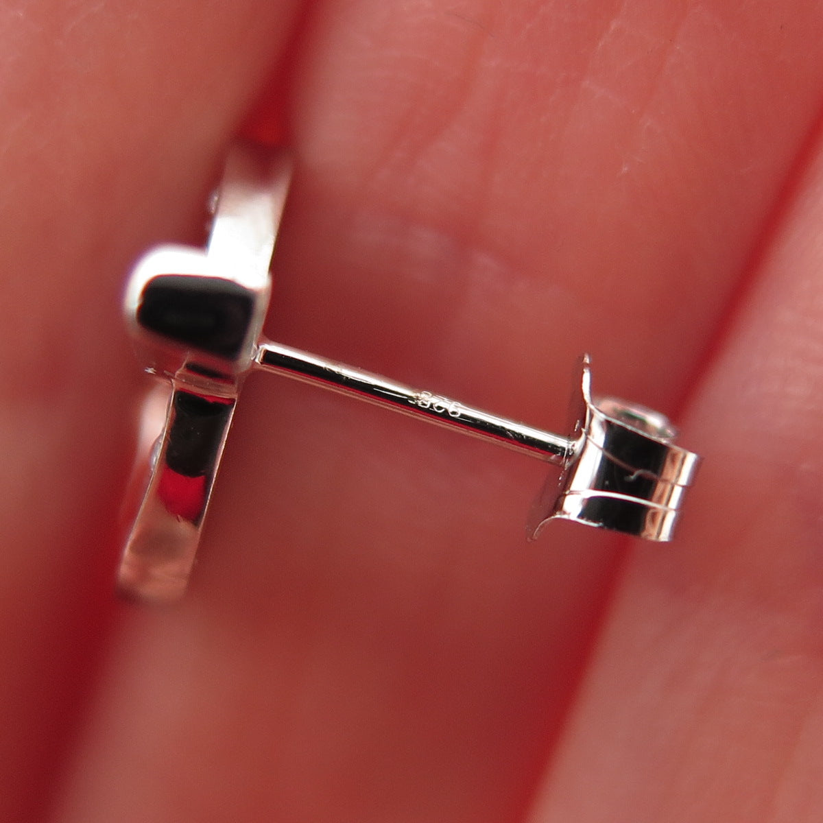 925 Sterling Silver Round-Cut C Z Modernist Disc Stud Earrings