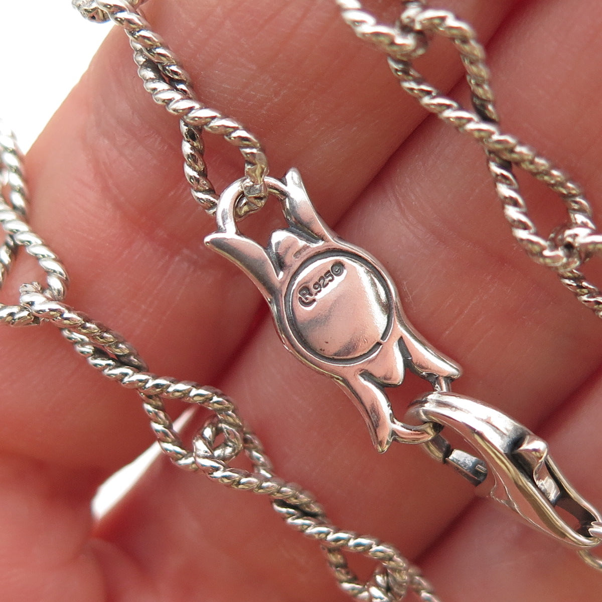 Carolyn Pollack & American West 925 Sterling Vintage Infinity Chain Necklace 18"