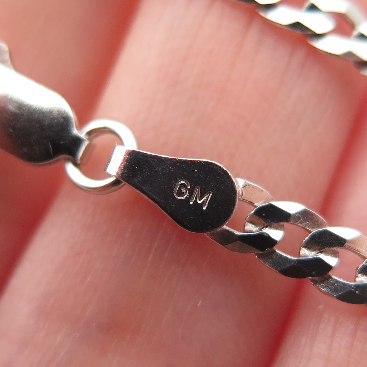 925 Sterling Silver Italy Curb Chain Necklace 16"