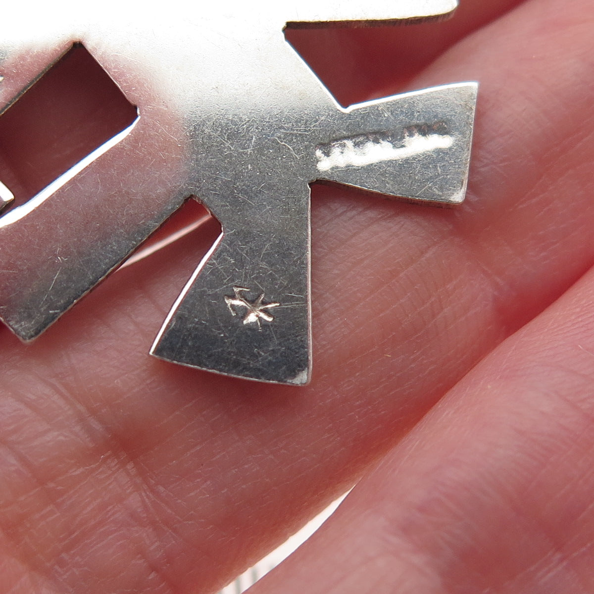 Mik Stousland 925 Sterling Silver Vintage Cartoon Character Modernist Pendant