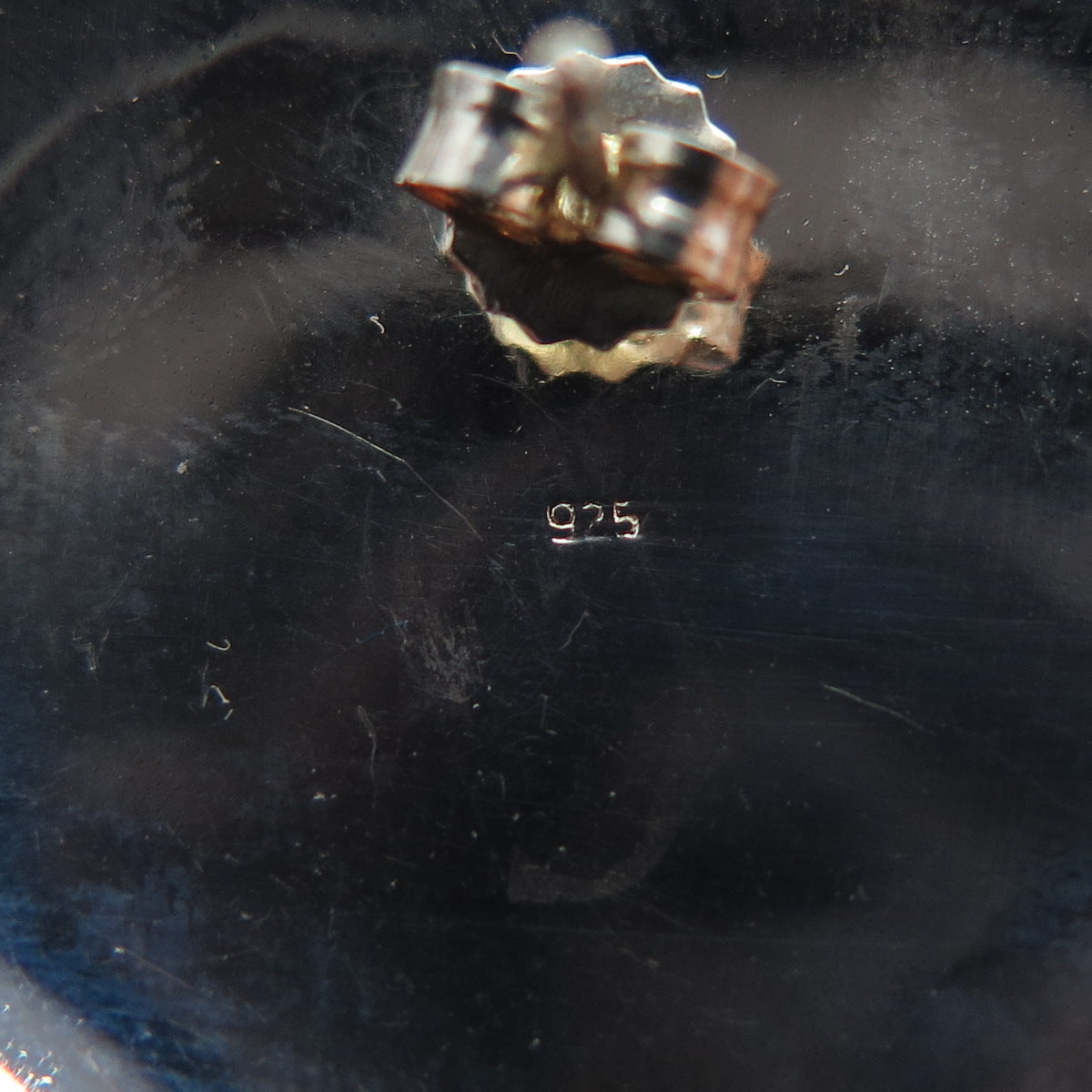 925 Sterling Silver 2-Tone Vintage Engraved Flower Heart Earrings