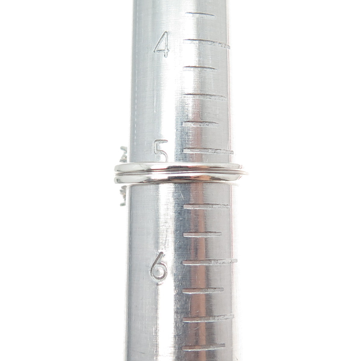 925 Sterling Silver Real Oval & Round-Cut White Topaz Ring Size 5.25