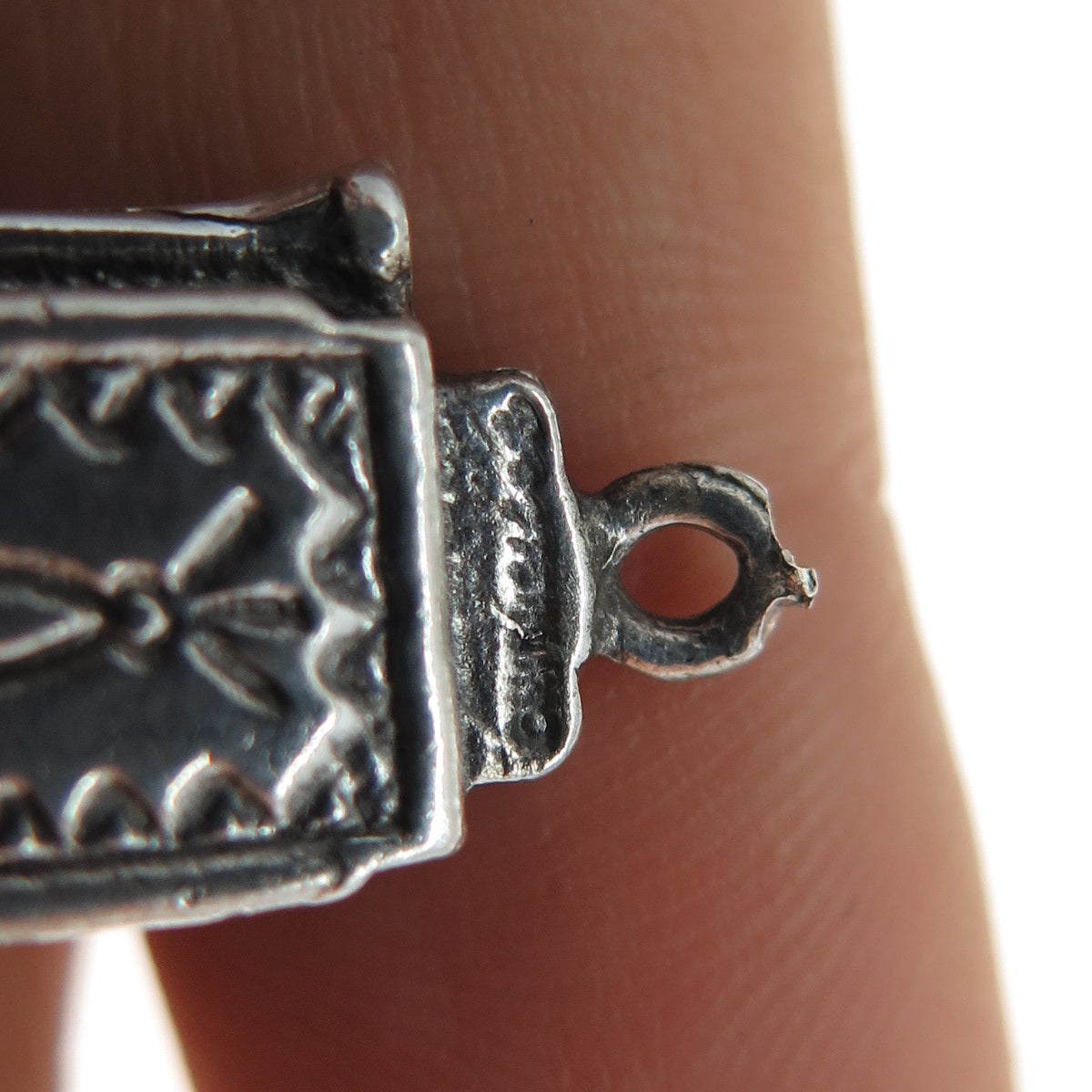 925 Sterling Silver Vintage Slot Machine Casino Oxidized Mini 3D Charm Pendant
