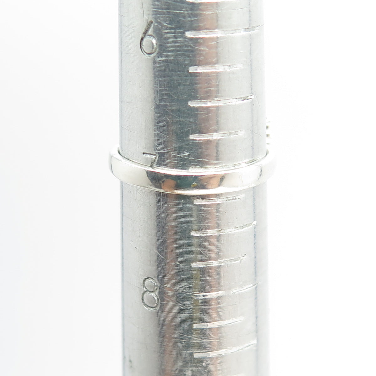 925 Sterling Silver Pave C Z Domed Ring Size 7.25