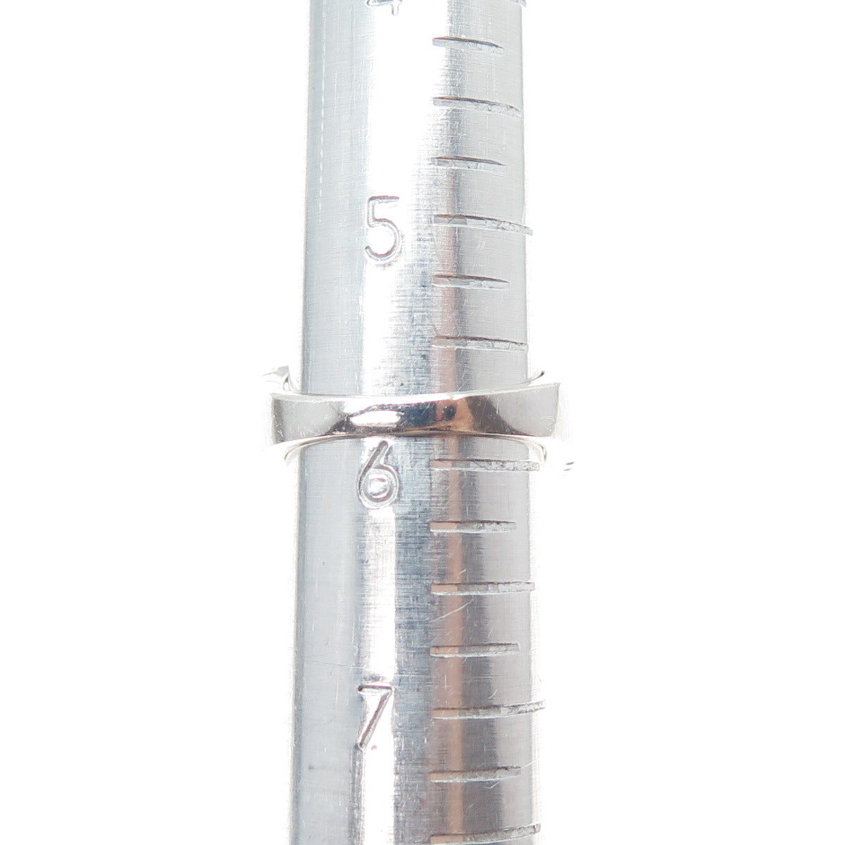 925 Sterling Silver Round-Cut C Z Modernist Swirl Ring Size 6