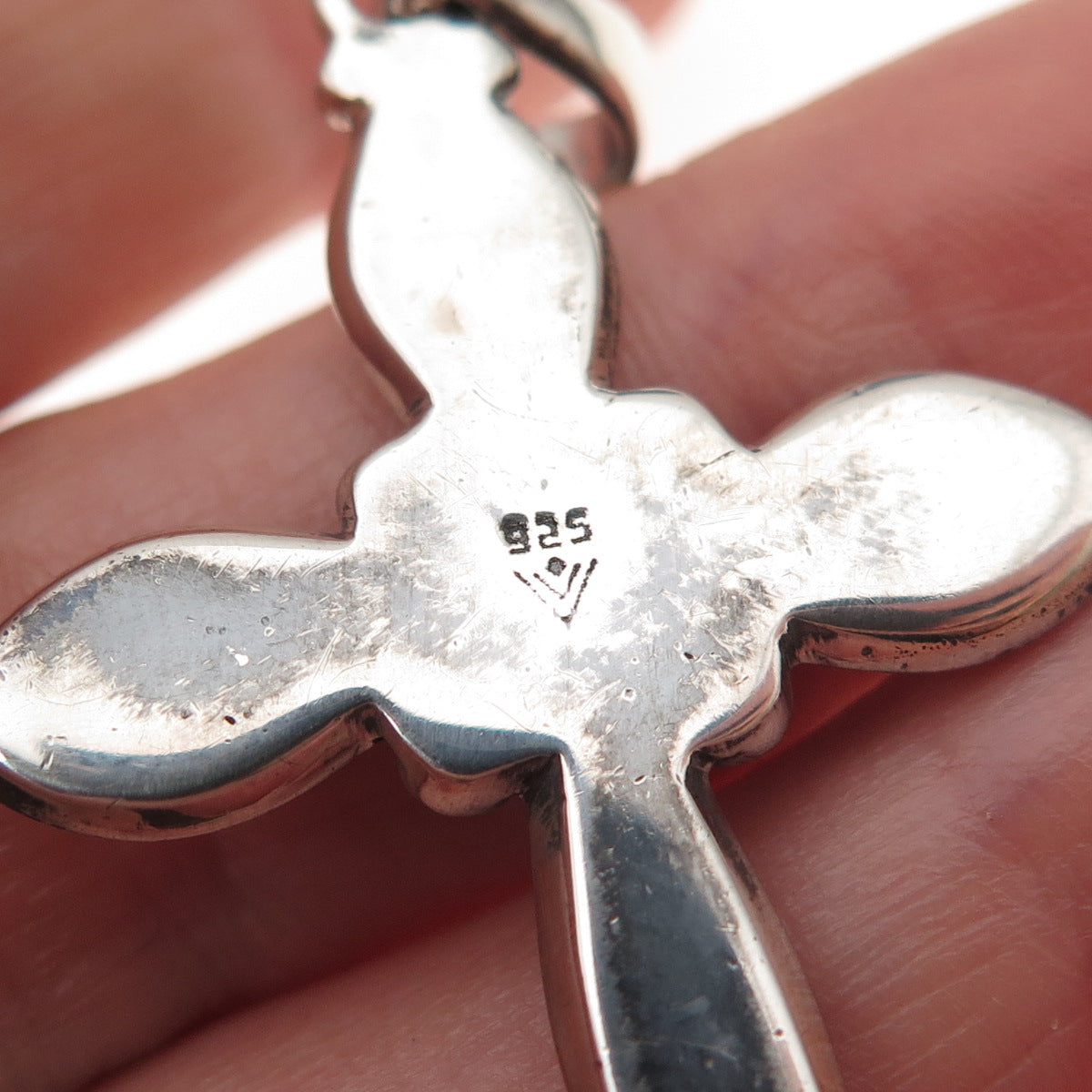 Silpada 925 Sterling Silver Vintage Credence Cross Oxidized Charm Pendant