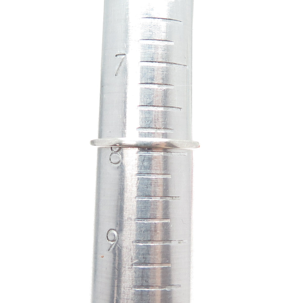 925 Sterling Silver Round-Cut C Z Heart Stackable Ring Size 8