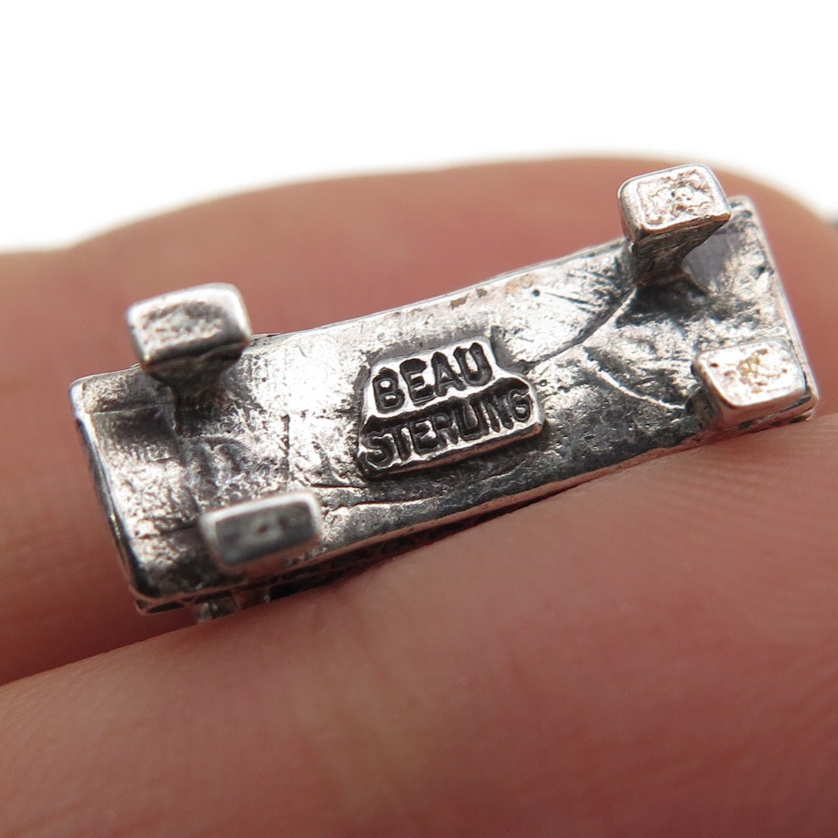 BEAU 925 Sterling Silver Vintage St. Lawrence Seaway Bridge Mini 3D Pendant