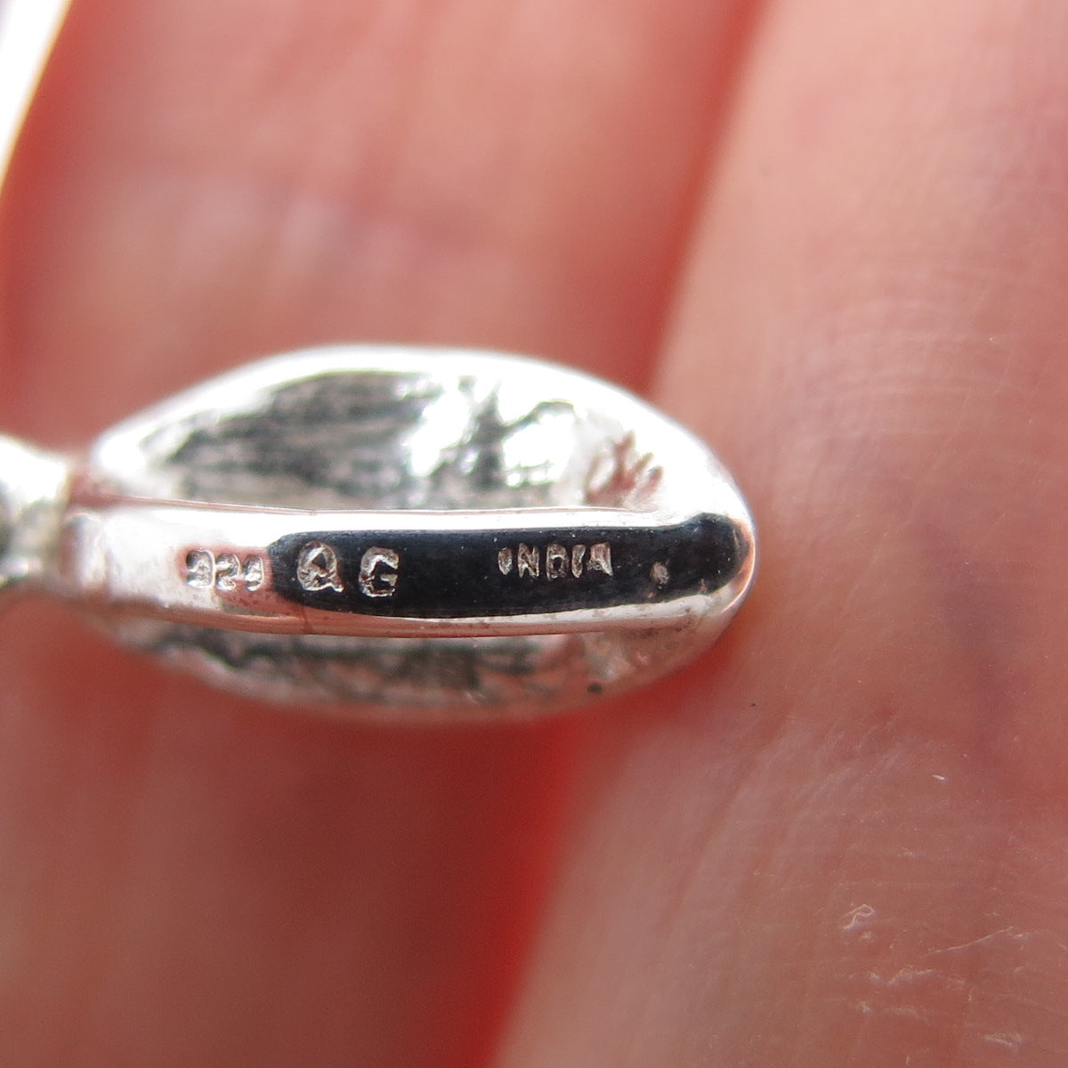 925 Sterling Silver Vintage Cage Heart Charm Pendant