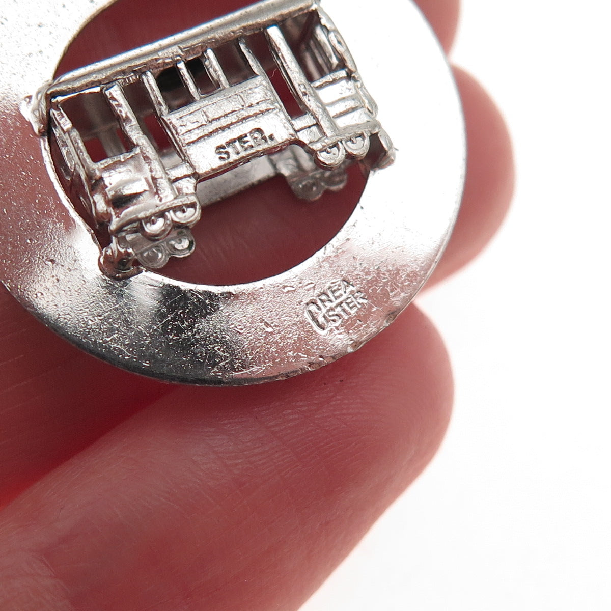 Crea 925 Sterling Silver Vintage San Francisco Cable Car Charm Pendant