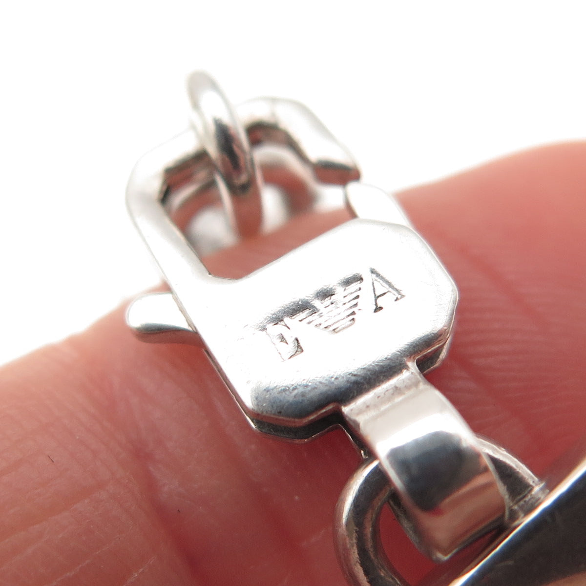 Emporio Armani Sterling Silver Vintage Bracelet / Necklace Lobster Lock Clasp
