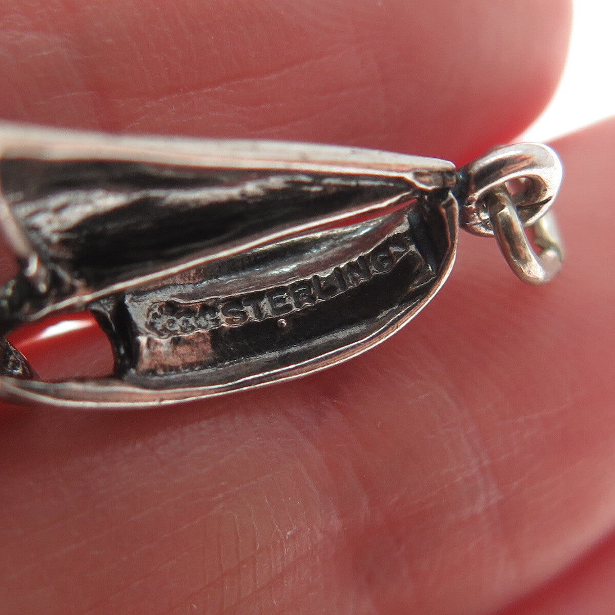MAISELS INDIAN TRADING 925 Sterling Silver Vintage Sailing Ship Oxidized Pendant
